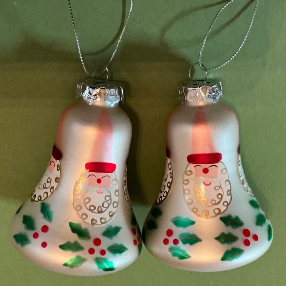 3 Vintage Hand Painted Glass Christmas Ornaments - Picture 3 of 7